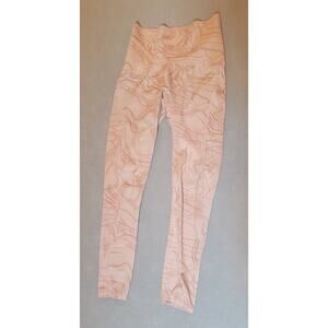 Gymshark Power Support High-Waisted Leggings Light Pink Marled - Size Small